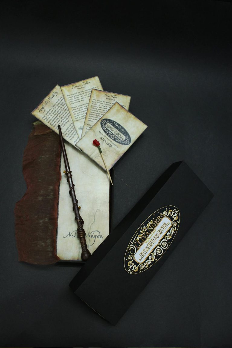 Brown Stick with Vintage Cards