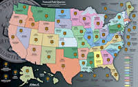 America The Beautiful Quarter Map (National Parks Quarters)