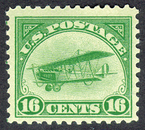 US Airmail Stamp 1918 16¢ Scott #C2