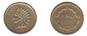 1859-1909 Indian Cent